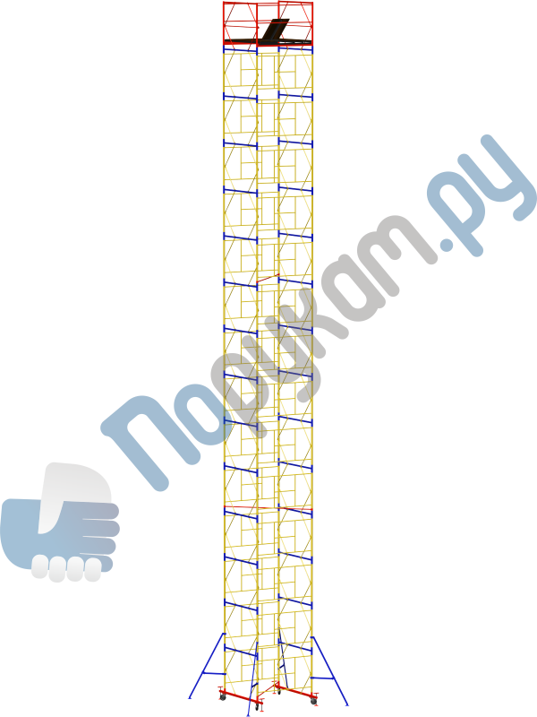 Вышка - Тура ВСР-5 (1.6 м х 1.6 м). Высота 18.7 м (14 секций)_1616114